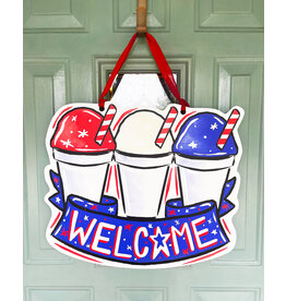 Art By Allie Patriotic Snoball Door Hanger