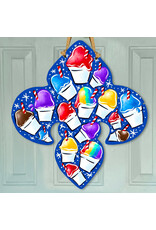Art By Allie Snoball Fleur De Lis Door Hanger