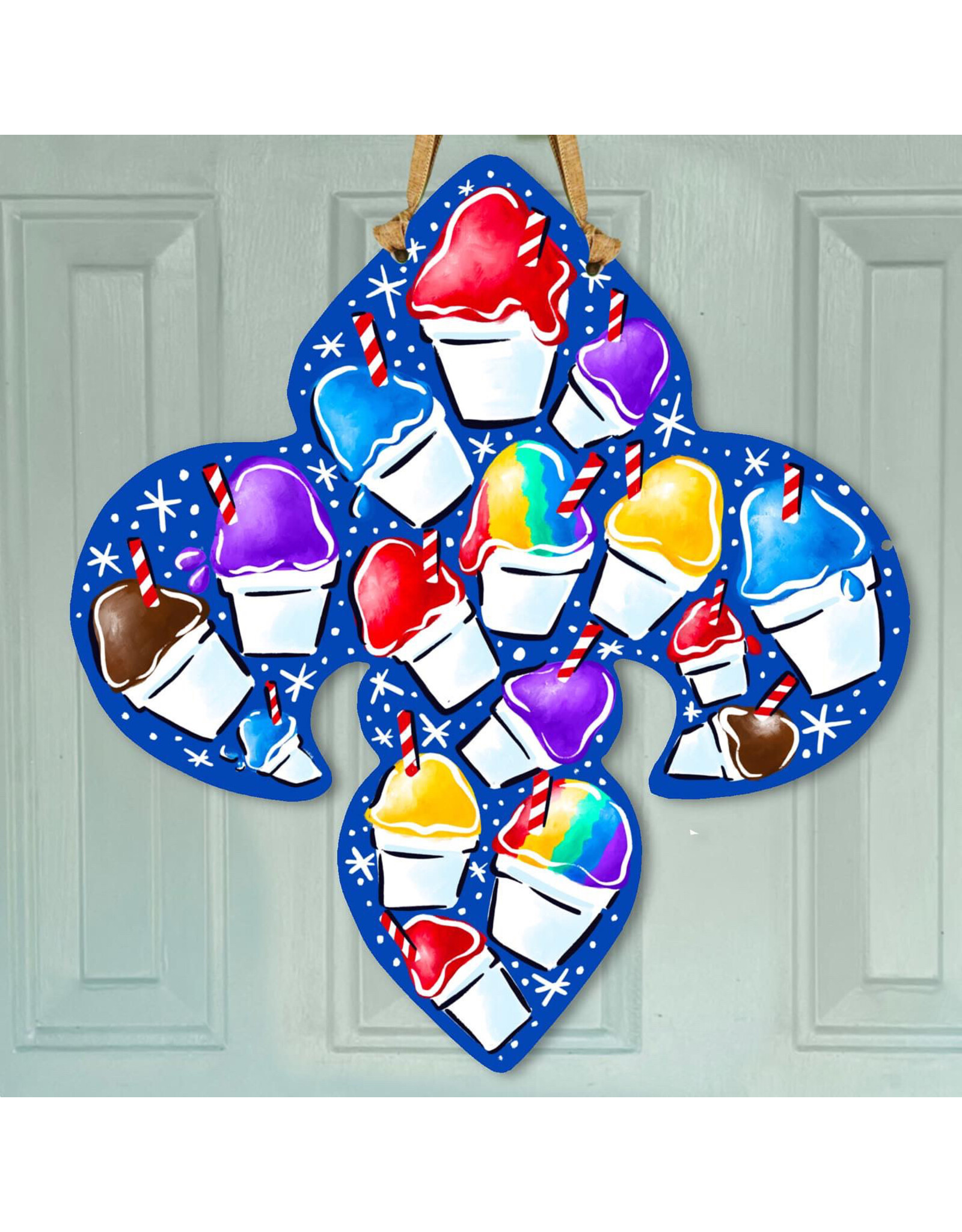Art By Allie Snoball Fleur De Lis Door Hanger