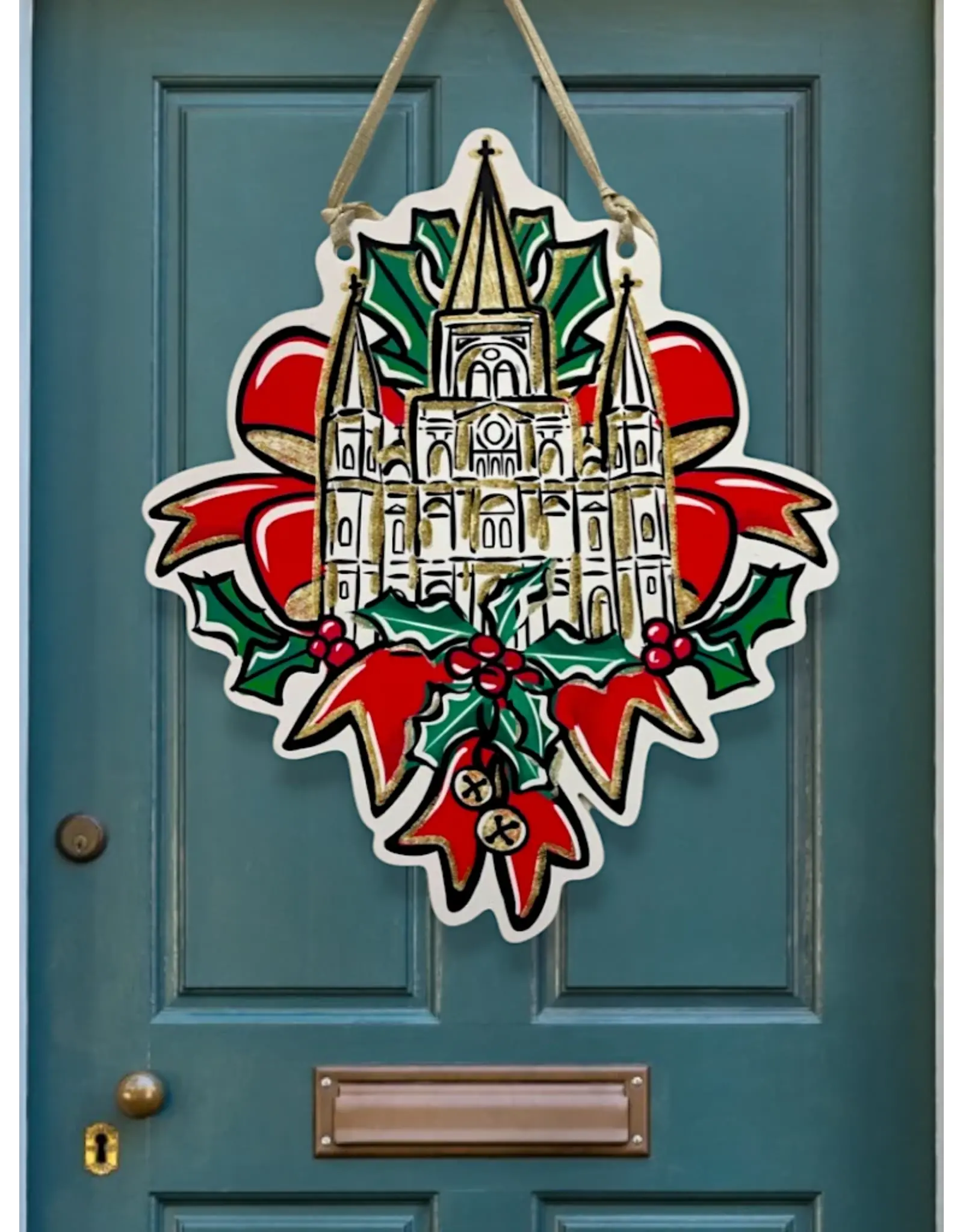 Art By Allie Christmas Cathedral Door Hanger
