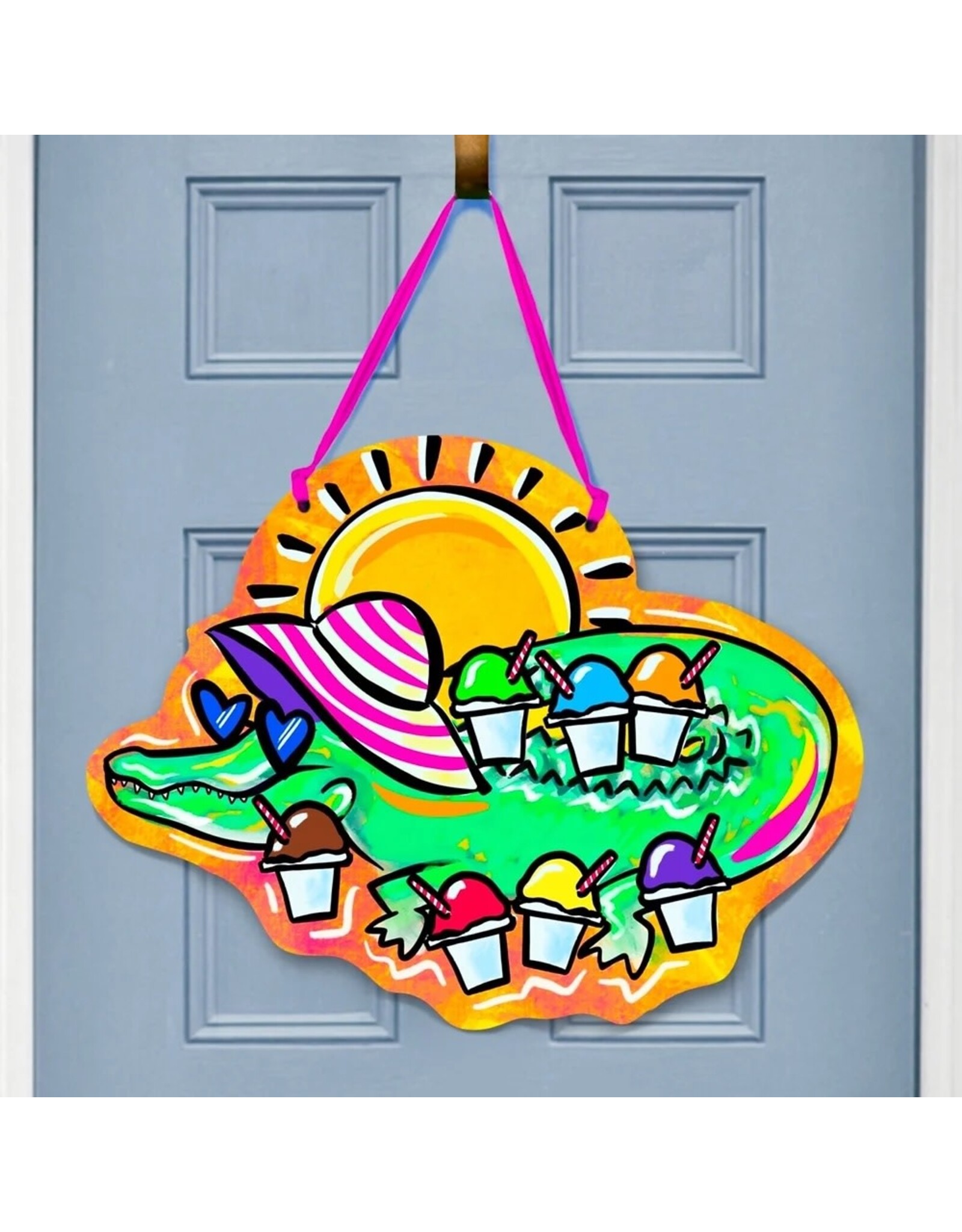 Art By Allie Snoball Gator Door Hanger