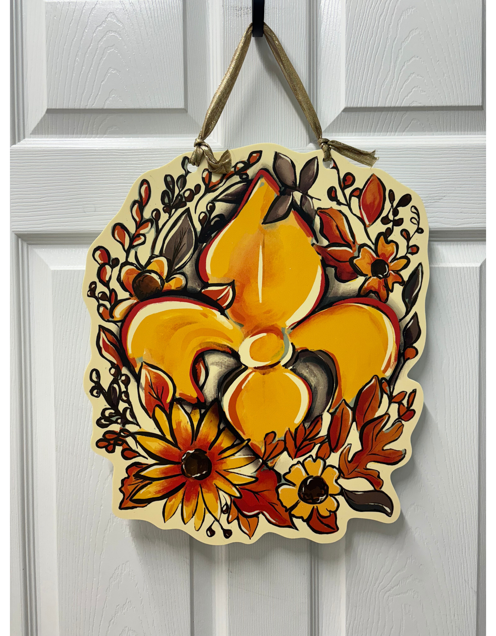 Art By Allie Floral Fall Fleur Door Hanger