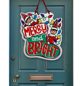 Art By Allie Christmas Elves Door Hanger
