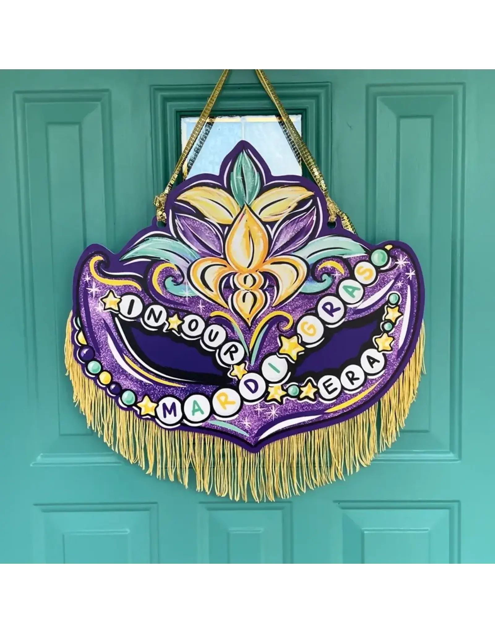 Art By Allie Mardi Gras Era Door Hanger