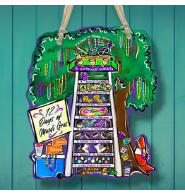 Art By Allie 12 Days of Mardi Gras Door Hanger