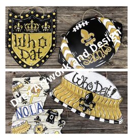 Drez Artwork And Design Saints Football Door Hanger