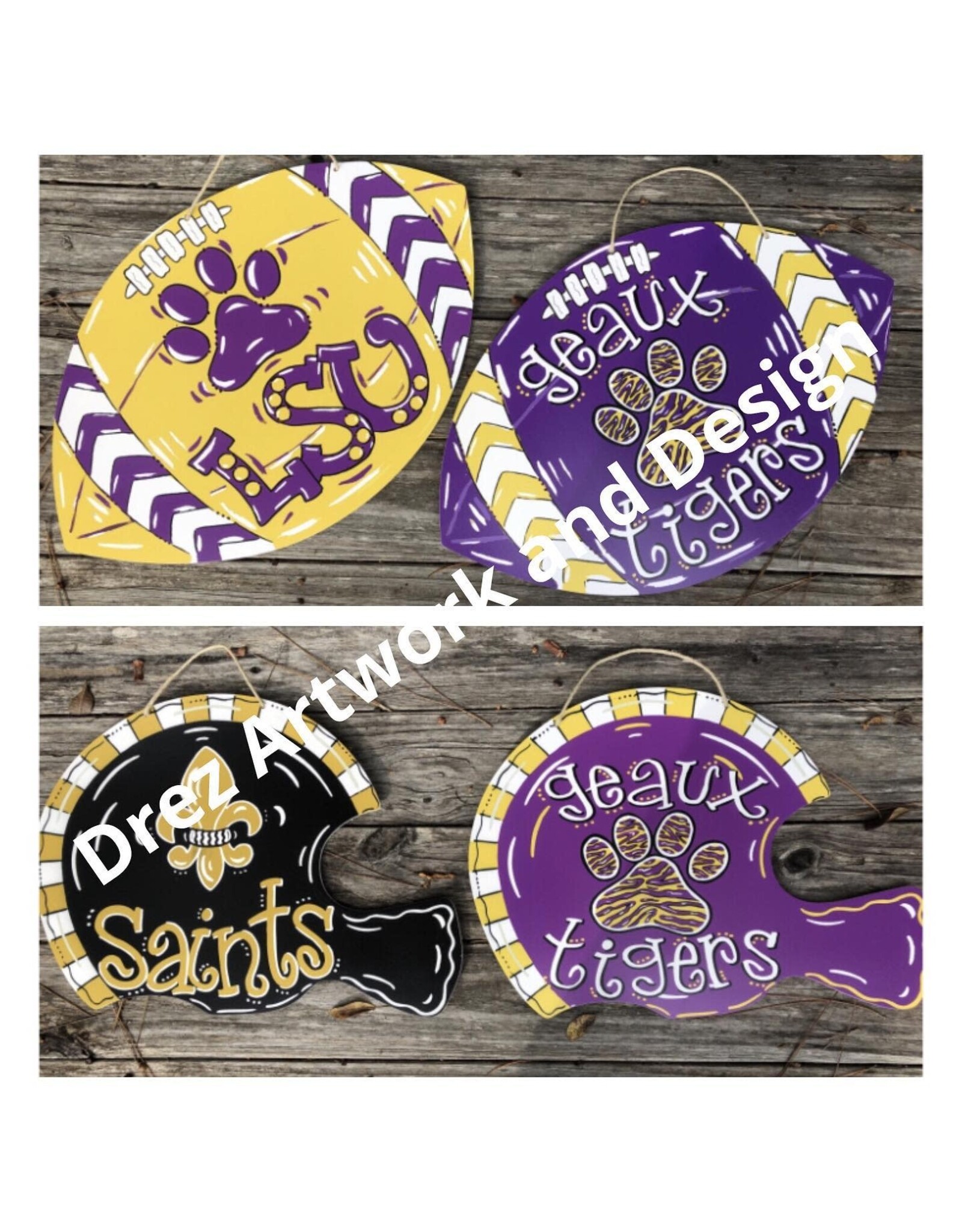Drez Artwork And Design LSU Football Door Hangers