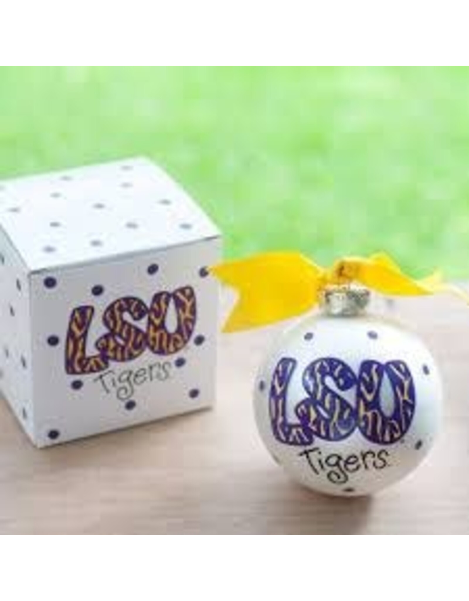 Coton Colors LSU Tiger Stripes Ornament