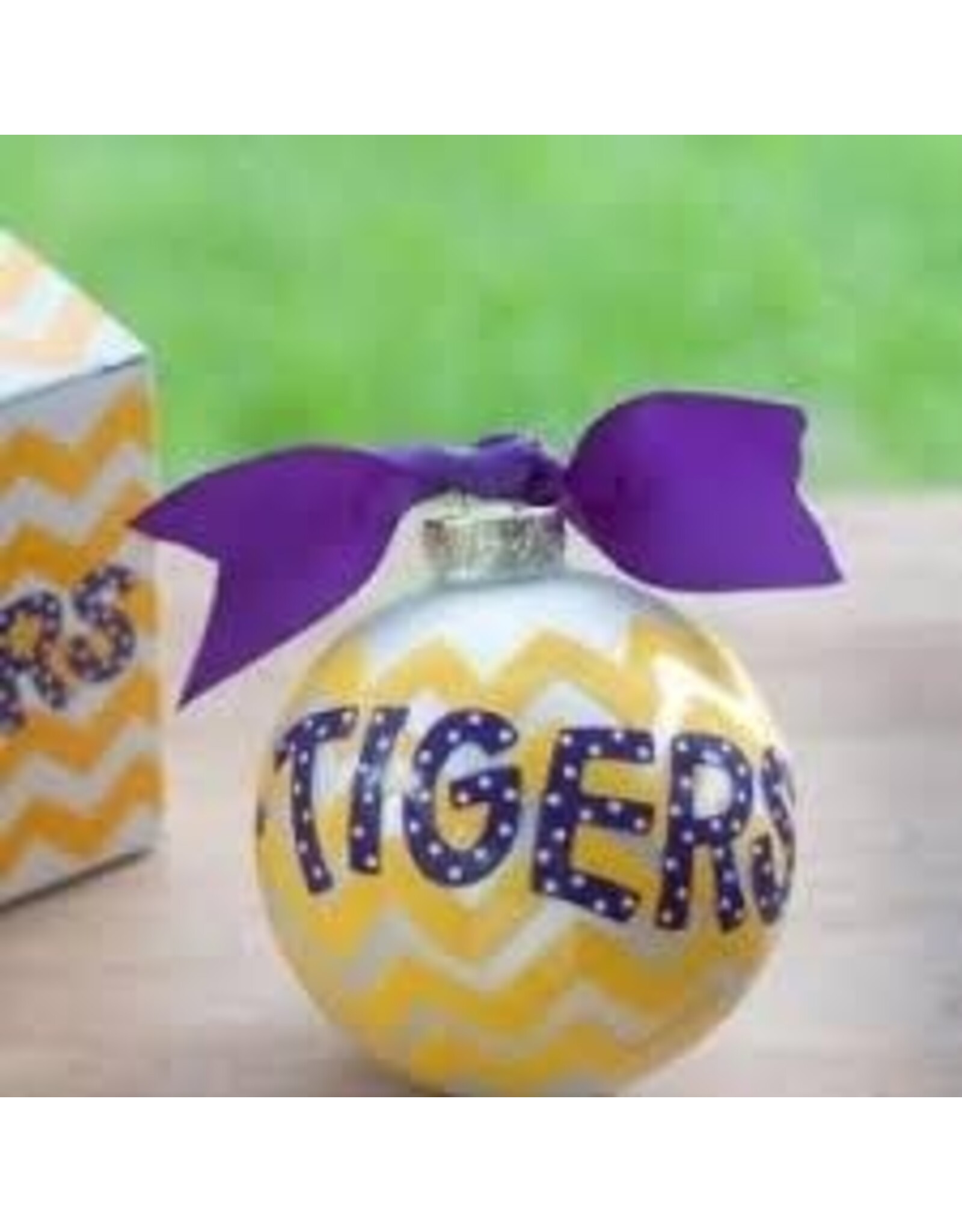 Coton Colors LSU Chevron Ornament