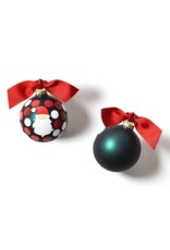 Coton Colors Ho Ho Santa Glass Ornaments