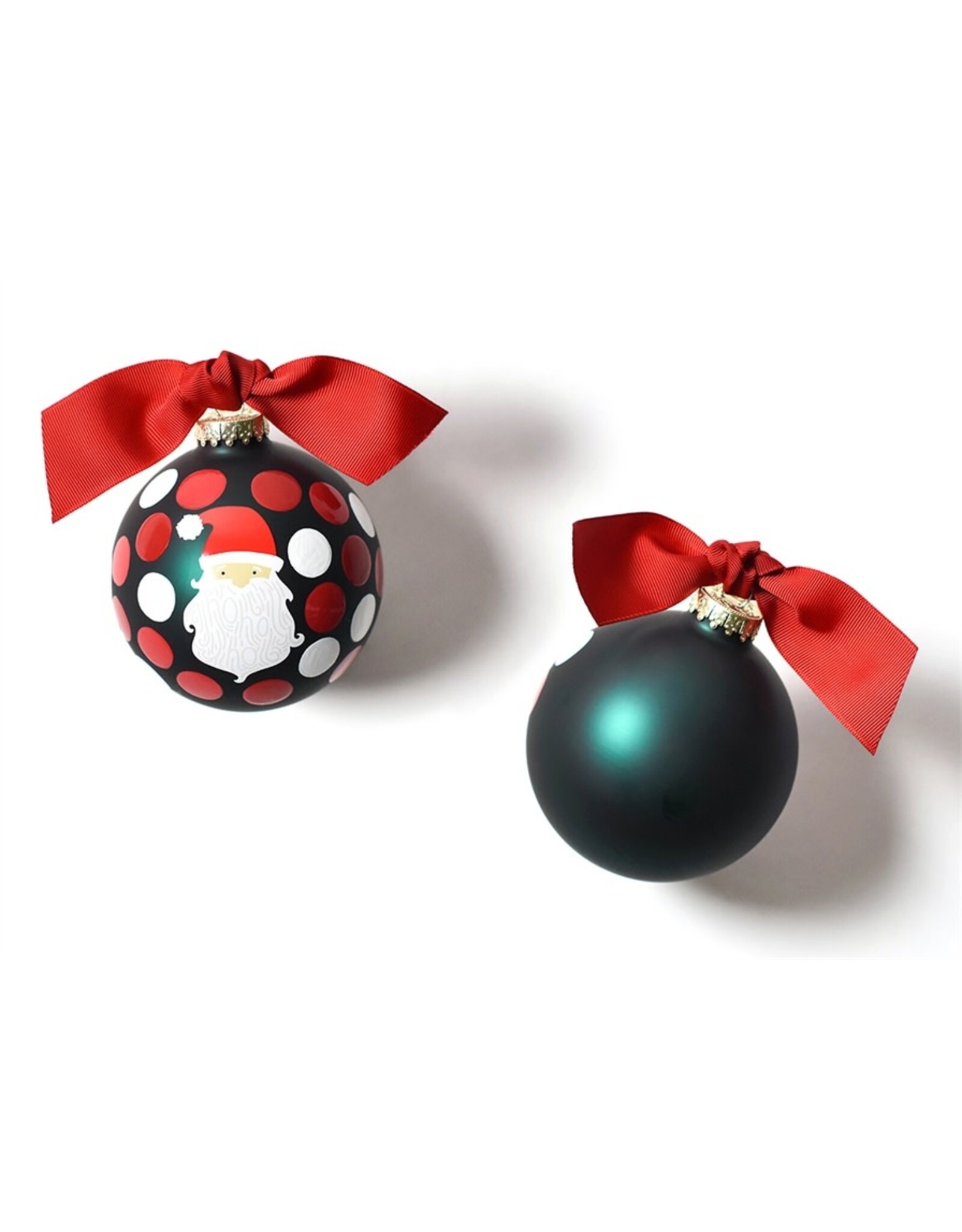 Coton Colors Ho Ho Santa Glass Ornaments