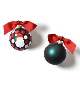 Coton Colors Ho Ho Santa Glass Ornaments