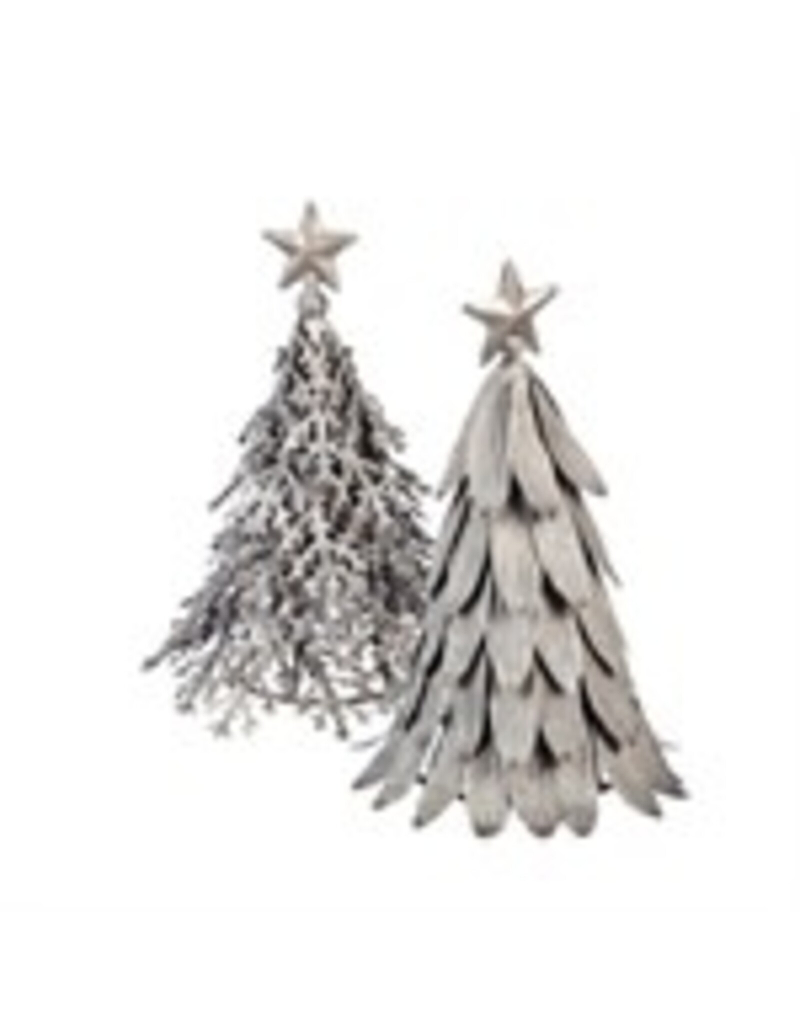 Evergreen Enterprises 2 Asst Silver Metal Christmas Tree
