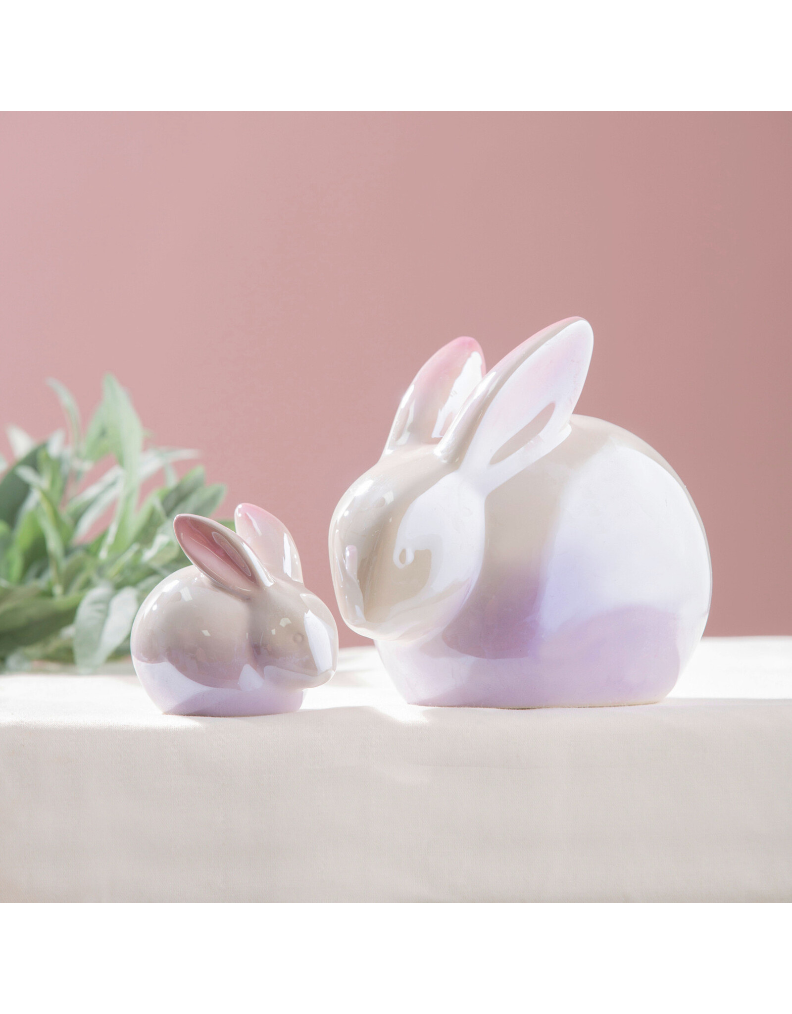 Evergreen Enterprises Ceramic Bunny Table Décor, Set of 2