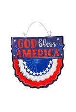 Evergreen Enterprises Patriotic God Bless America Bunting Estate Door Décor