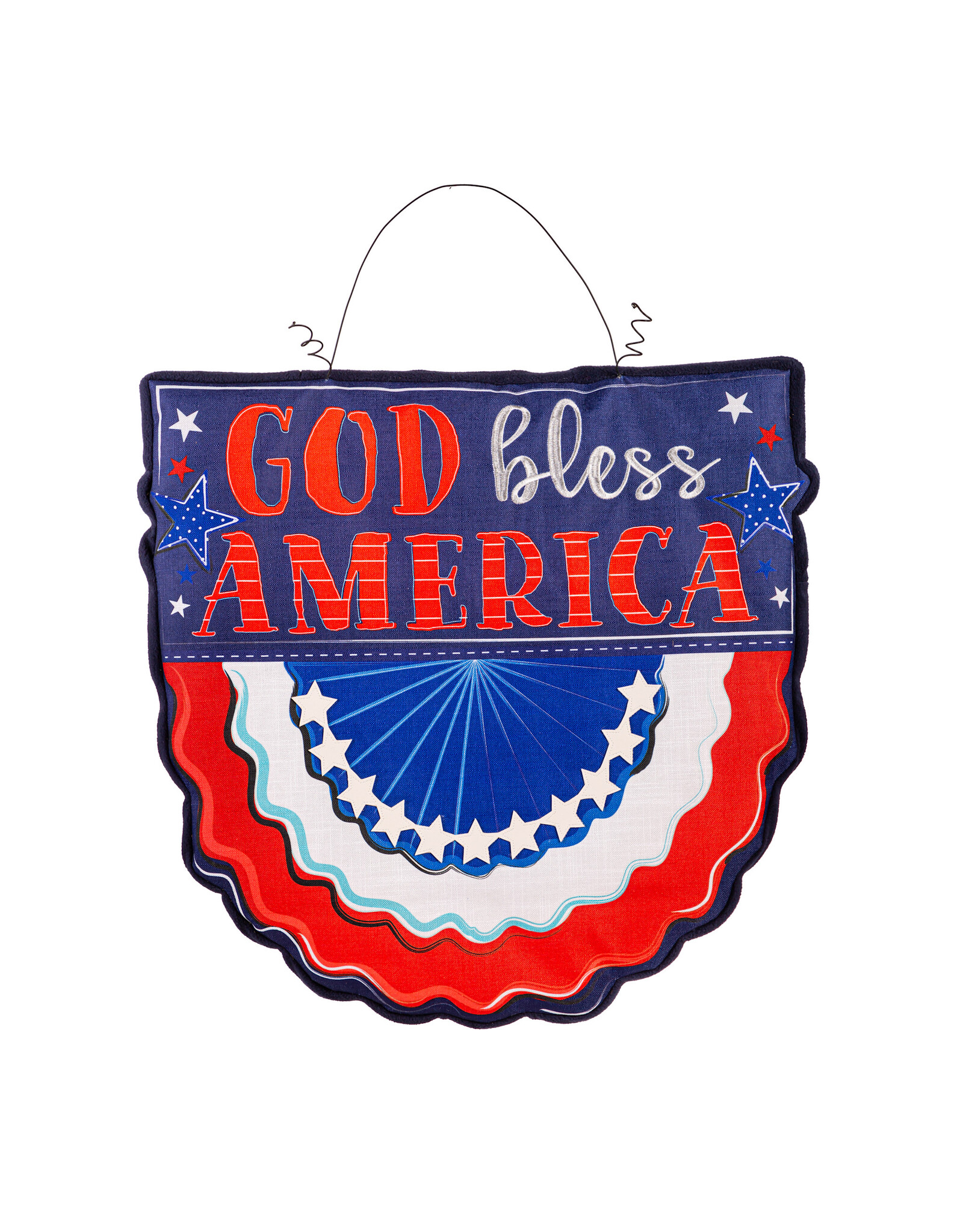Evergreen Enterprises Patriotic God Bless America Bunting Estate Door Décor