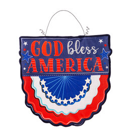 Evergreen Enterprises Patriotic God Bless America Bunting Estate Door Décor