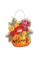 Evergreen Enterprises Mums and Pumpkin Estate Door Décor