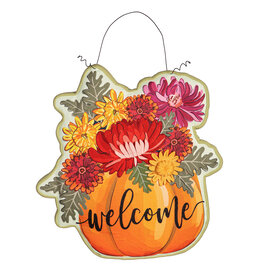 Evergreen Enterprises Mums and Pumpkin Estate Door Décor