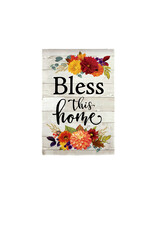 Evergreen Enterprises Fall Bless This Home House Burlap Flag