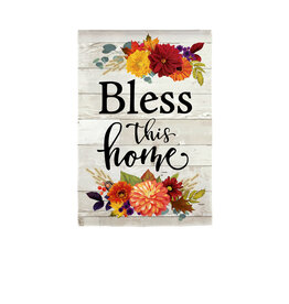 Evergreen Enterprises Fall Bless This Home House Burlap Flag