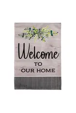 Evergreen Enterprises Wood Grain Welcome Garden Burlap Flag Evergreen Enterprises Wood Grain Welcome Garden Burlap Flag