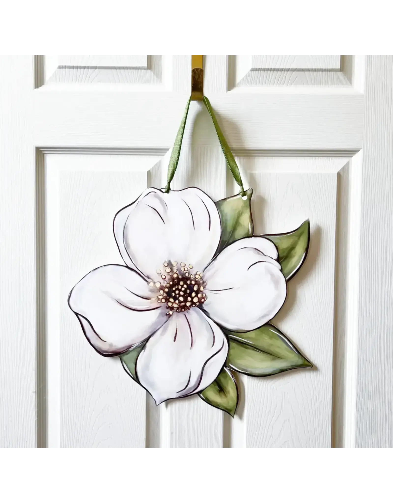 Home Malone White Dogwood Flower Door Hanger