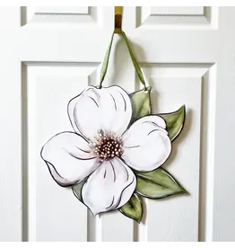 Home Malone White Dogwood Flower Door Hanger