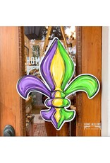 Home Malone Mardi Gras Fleur De Lis Door Hanger