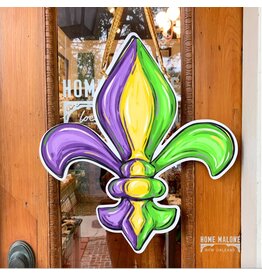 Home Malone Mardi Gras Fleur De Lis Door Hanger
