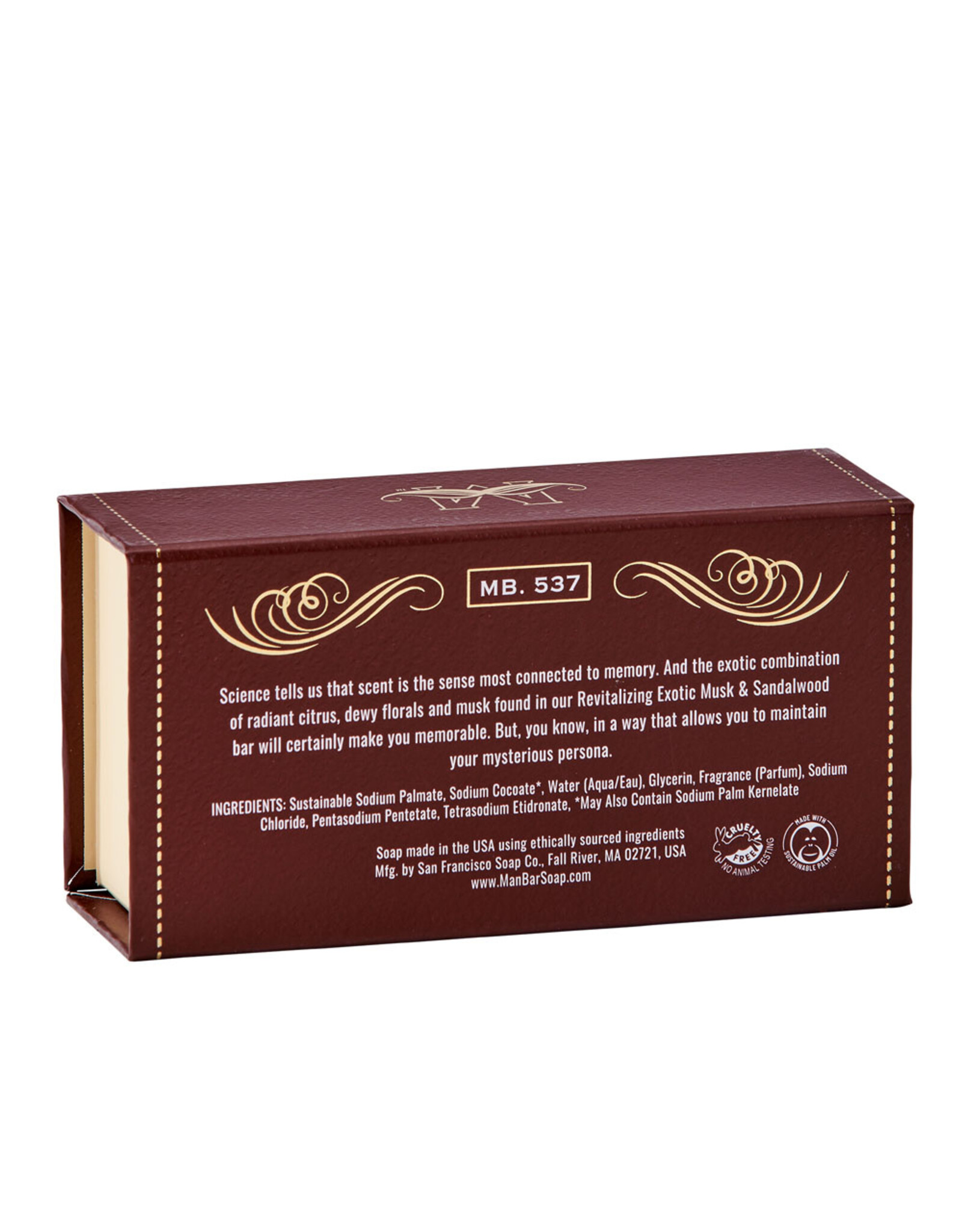 Commonwealth Soap & Toiletries Man Bar Exotic Musk & Sandalwood