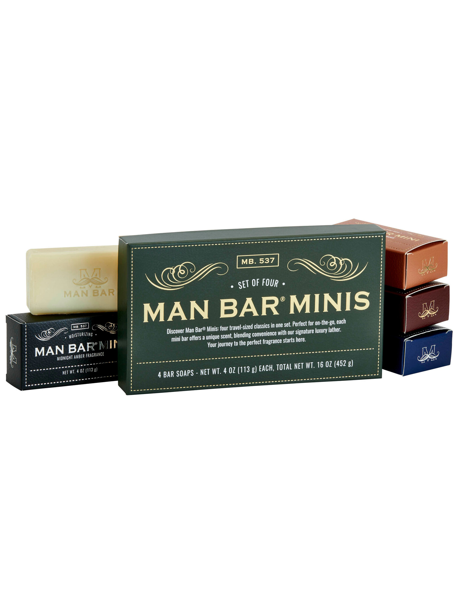 Commonwealth Soap & Toiletries Man Bar Mini 4pc Boxed Gift Set