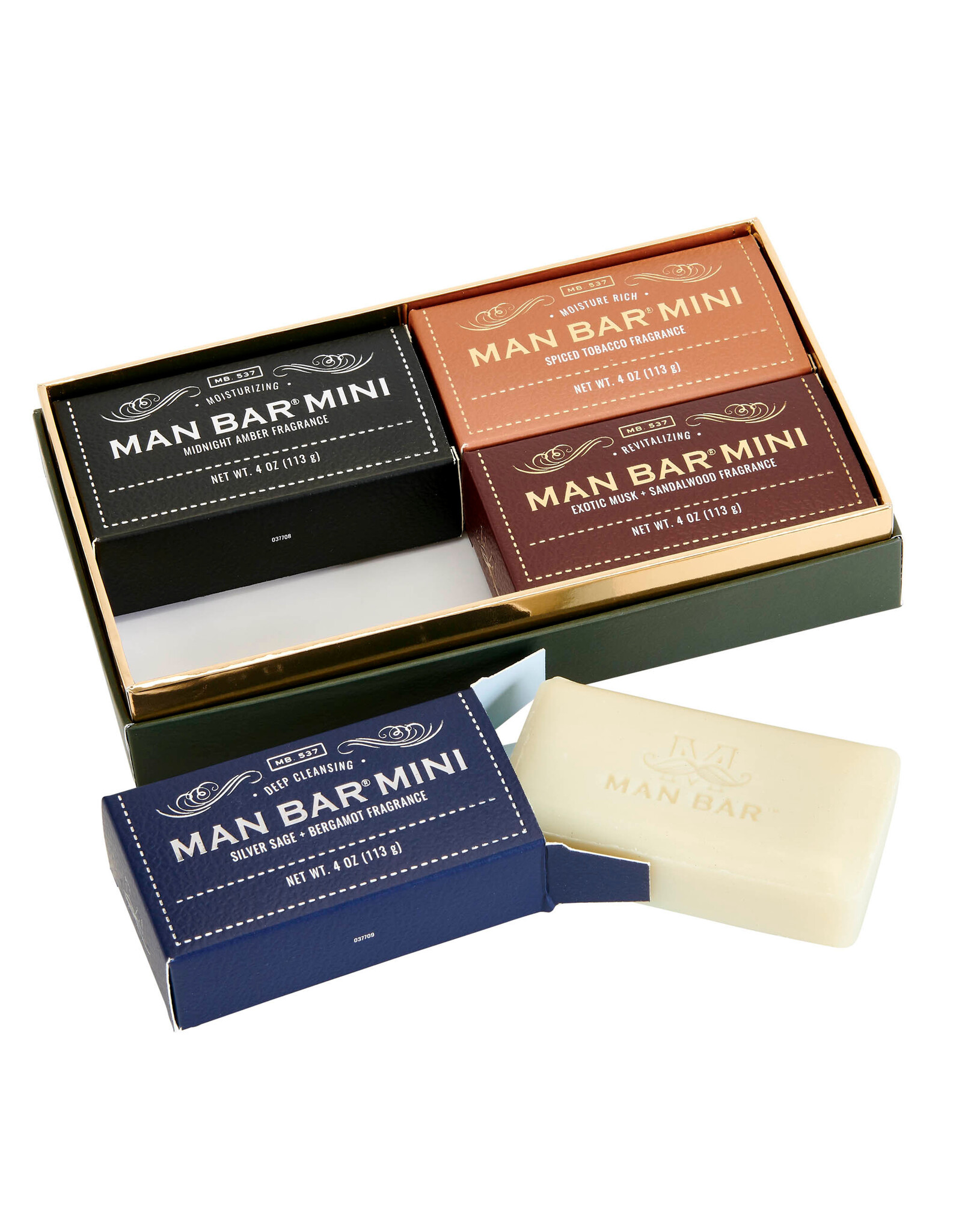 Commonwealth Soap & Toiletries Man Bar Mini 4pc Boxed Gift Set