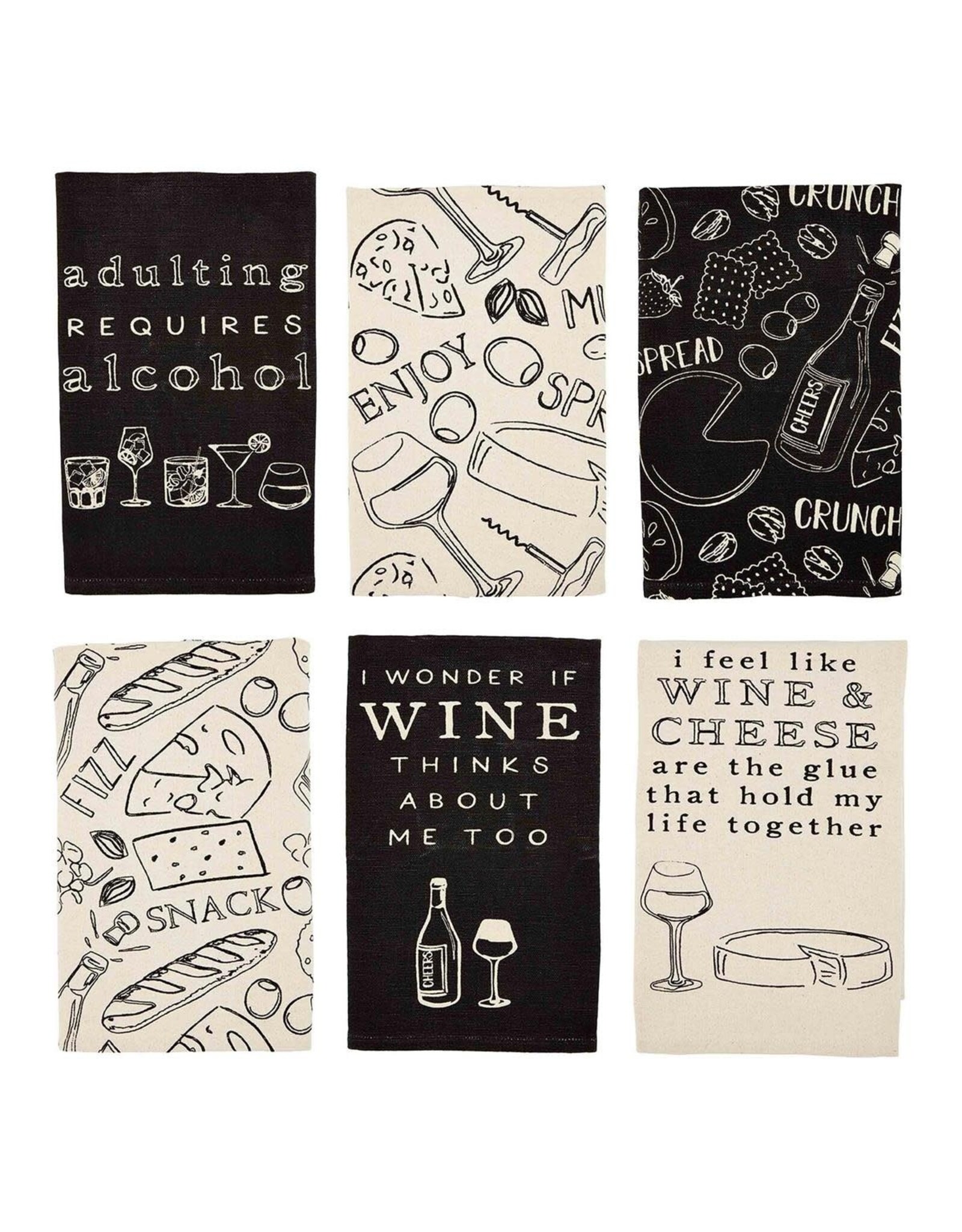 Mud Pie Wine Towels