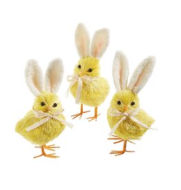 Raz Imports 6" Yellow Easter Chick with Bunny Ears