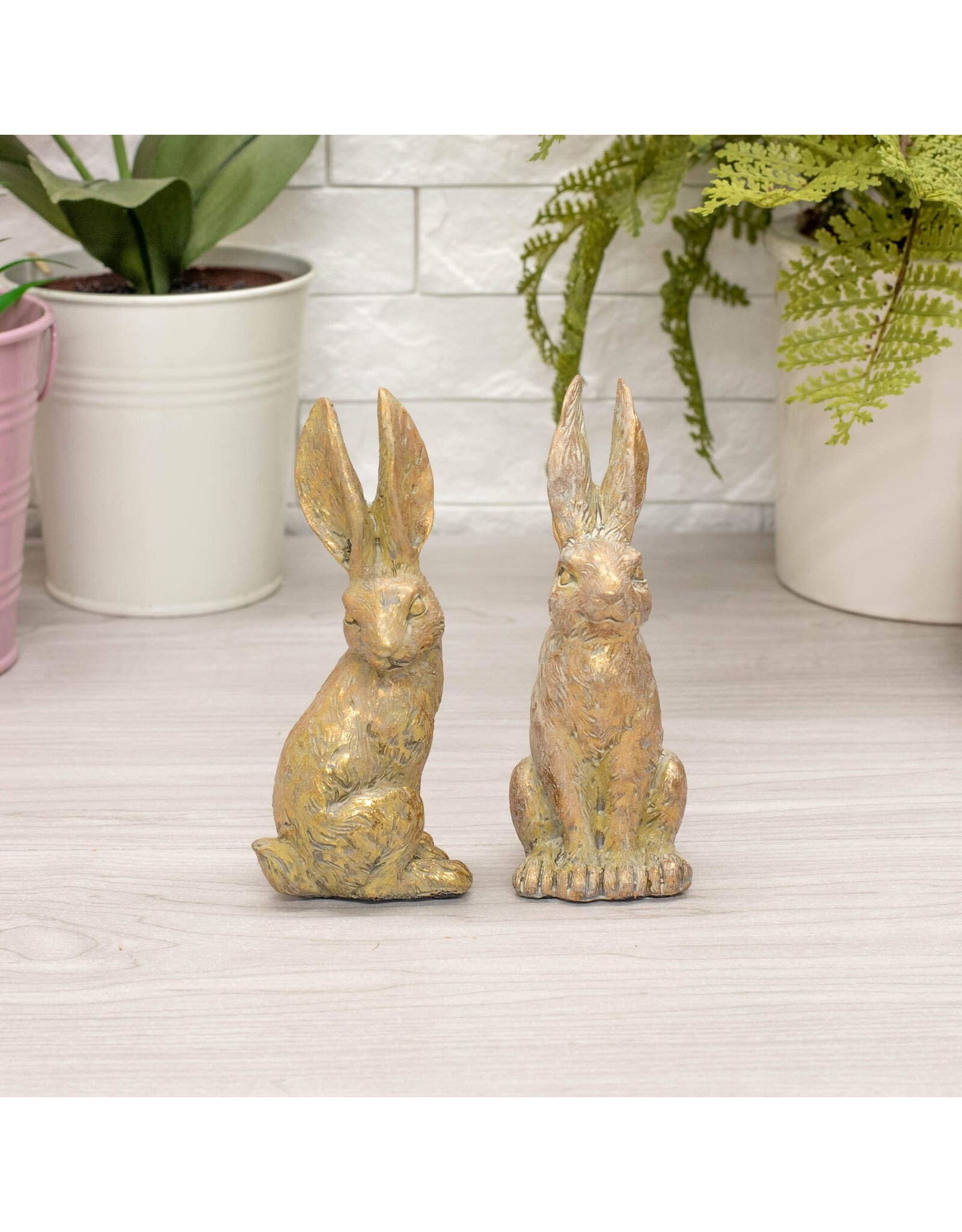 Raz Imports Gold Leaf Rabbit 4.75"