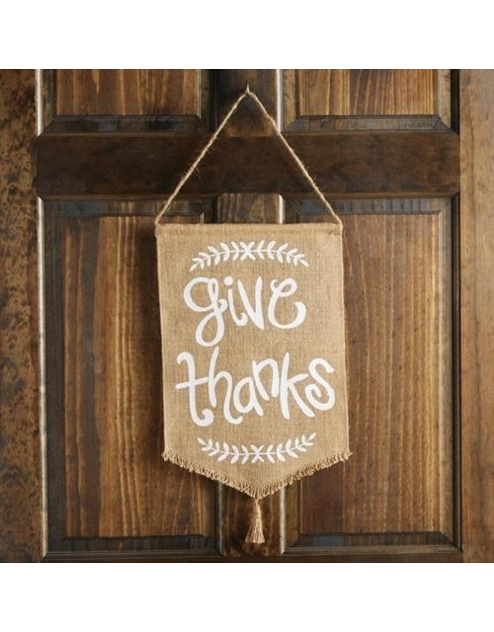 Mud Pie Give Thanks Flag Hanger