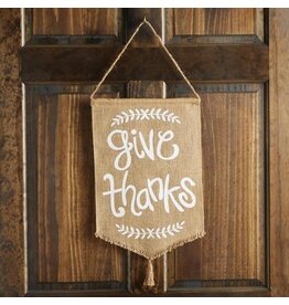 Mud Pie Give Thanks Flag Hanger