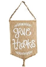 Mud Pie Give Thanks Flag Hanger