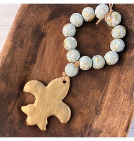 Place of Grace Designs Blessing Beads With Fleur De Lis - Grey