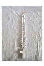 Roux Brand White Rosary Blessing Beads - XL
