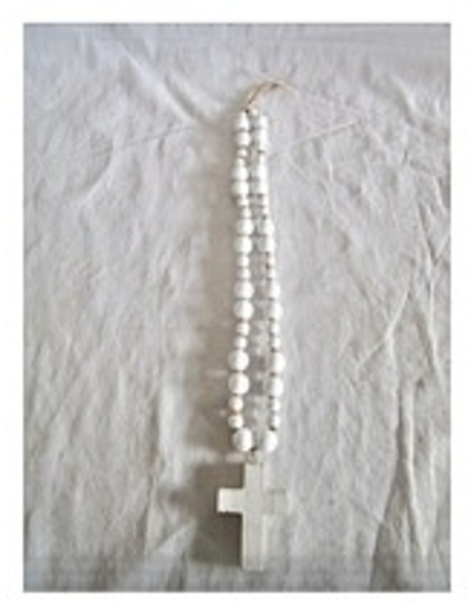 Roux Brand White Rosary Blessing Beads - XL