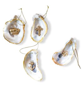 Roux Brand Handcrafted Oyster Ornament Symbols (Cross)
