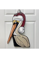 Allison Santos Art Santa Pelican Doorhanger