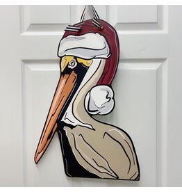 Allison Santos Art Santa Pelican Doorhanger