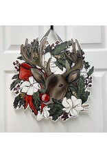 Allison Santos Art Rudolph Wreath Doorhanger