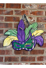 Allison Santos Art Mardi Gras Mask Door Hanger