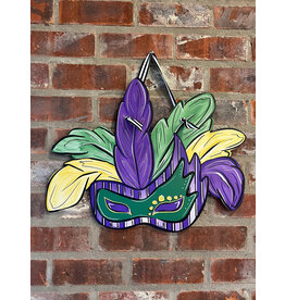 Allison Santos Art Mardi Gras Mask Door Hanger