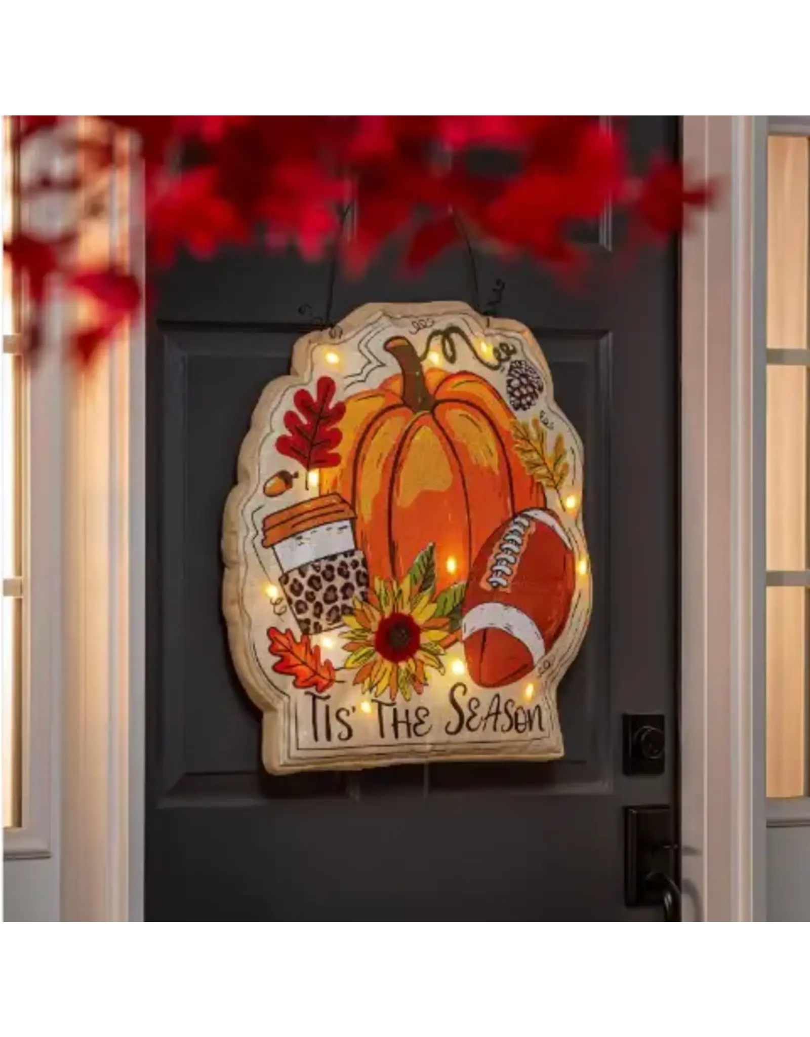 Evergreen Enterprises Tis the Season Fall Lighted Door Decor