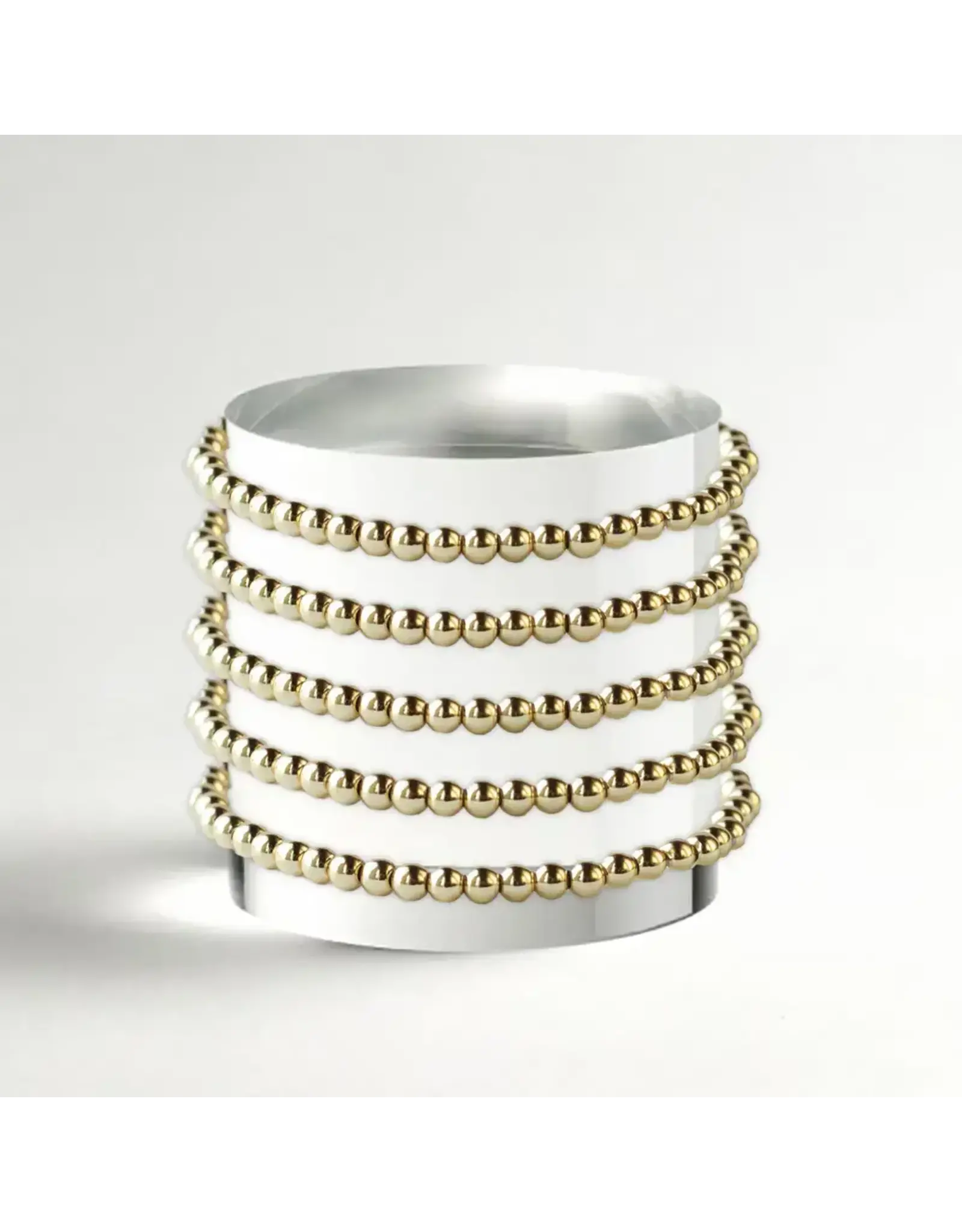 Lenny & Eva/Faire Gold Beaded Bracelets - 4mm